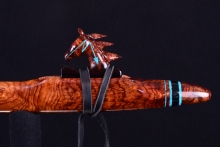 Honduran Rosewood Root Burl Native American Flute, Minor, Low Eb-4, #H13A